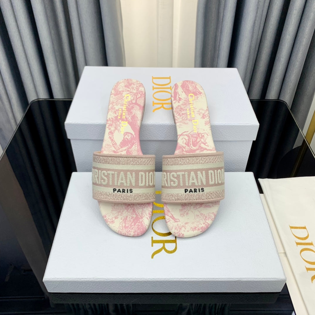DIOR CD Mule Dway Slide 10mm Multi-motifs Style 52