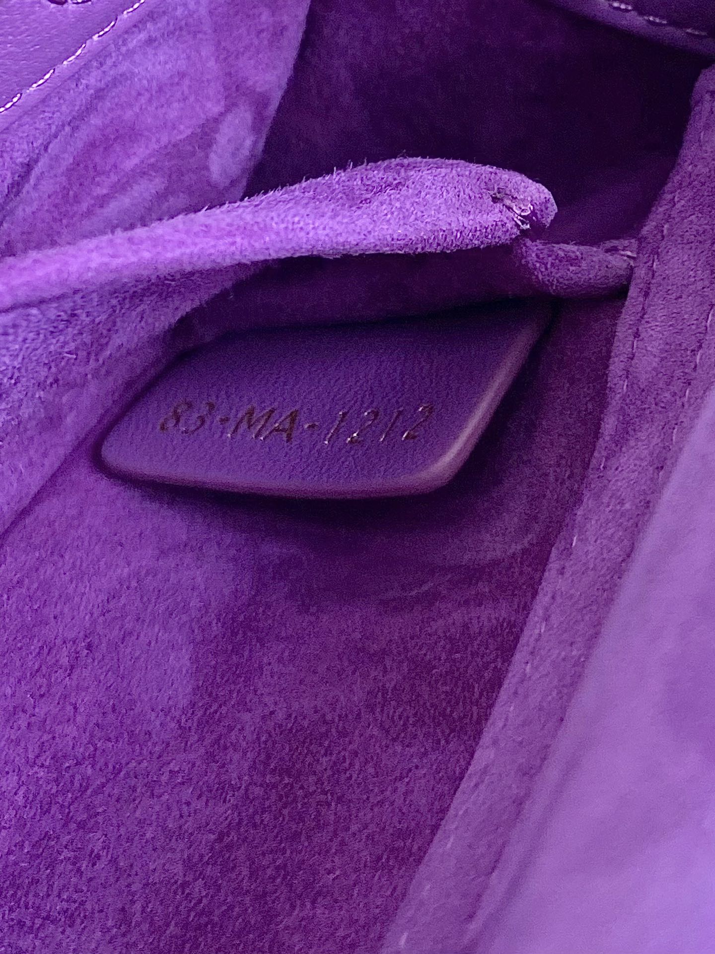 DIOR D-JOY BAG 22 IN VIOLET PURPLE LAMBSKIN