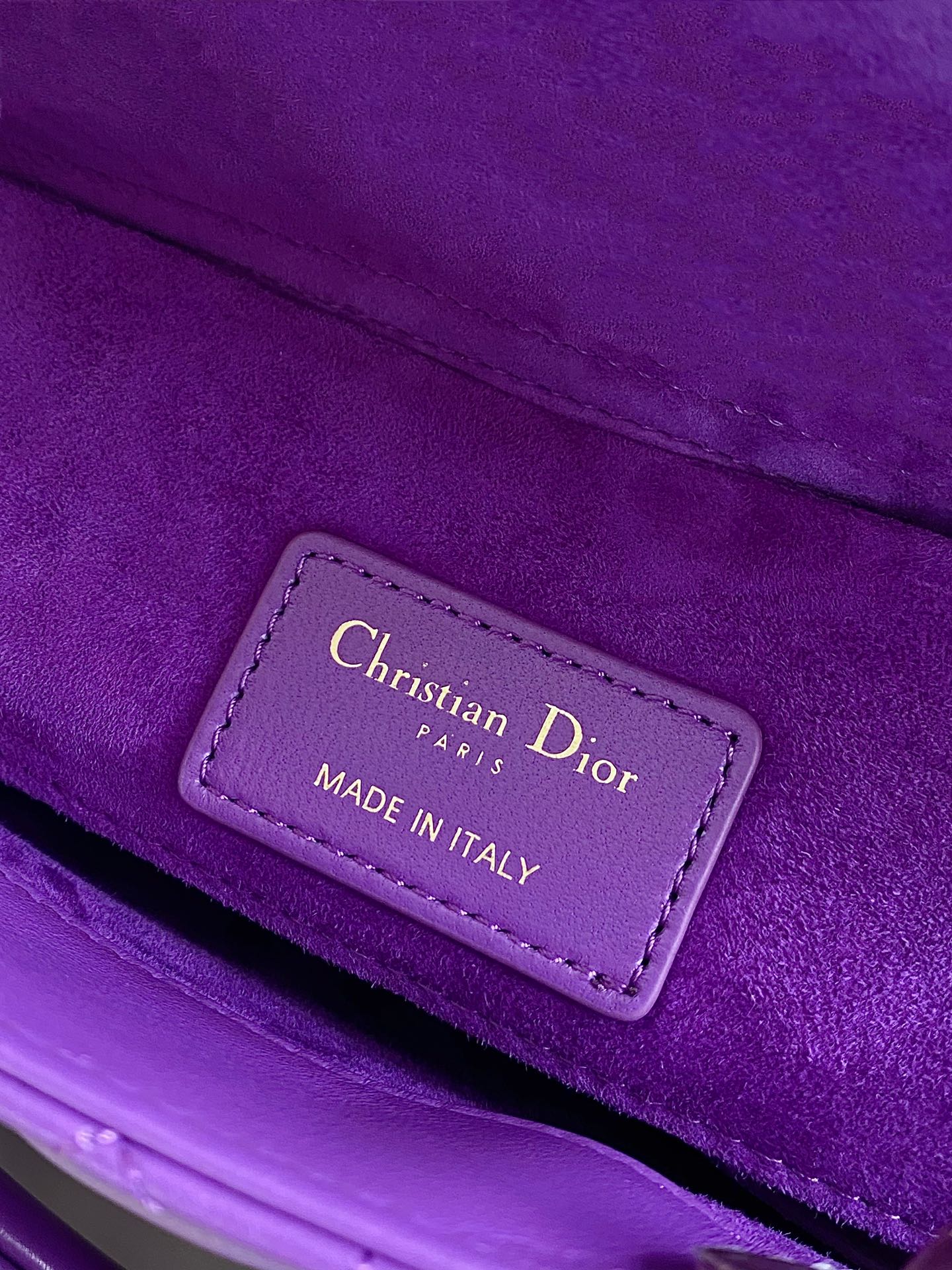 DIOR D-JOY BAG 22 IN VIOLET PURPLE LAMBSKIN