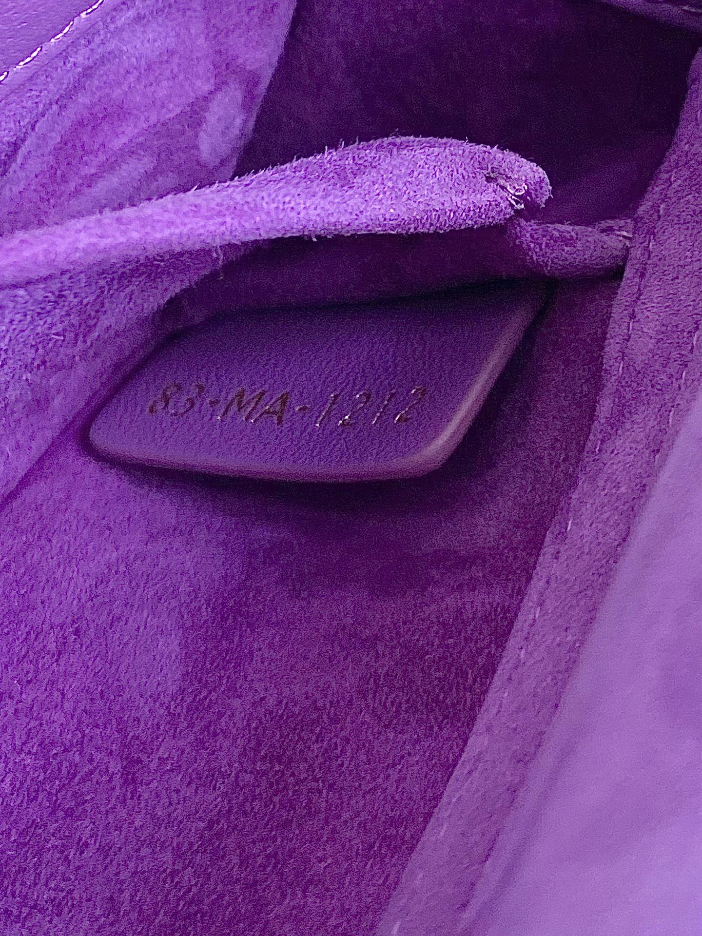 DIOR MINI D-JOY BAG 17 IN VIOLET PURPLE LAMBSKIN