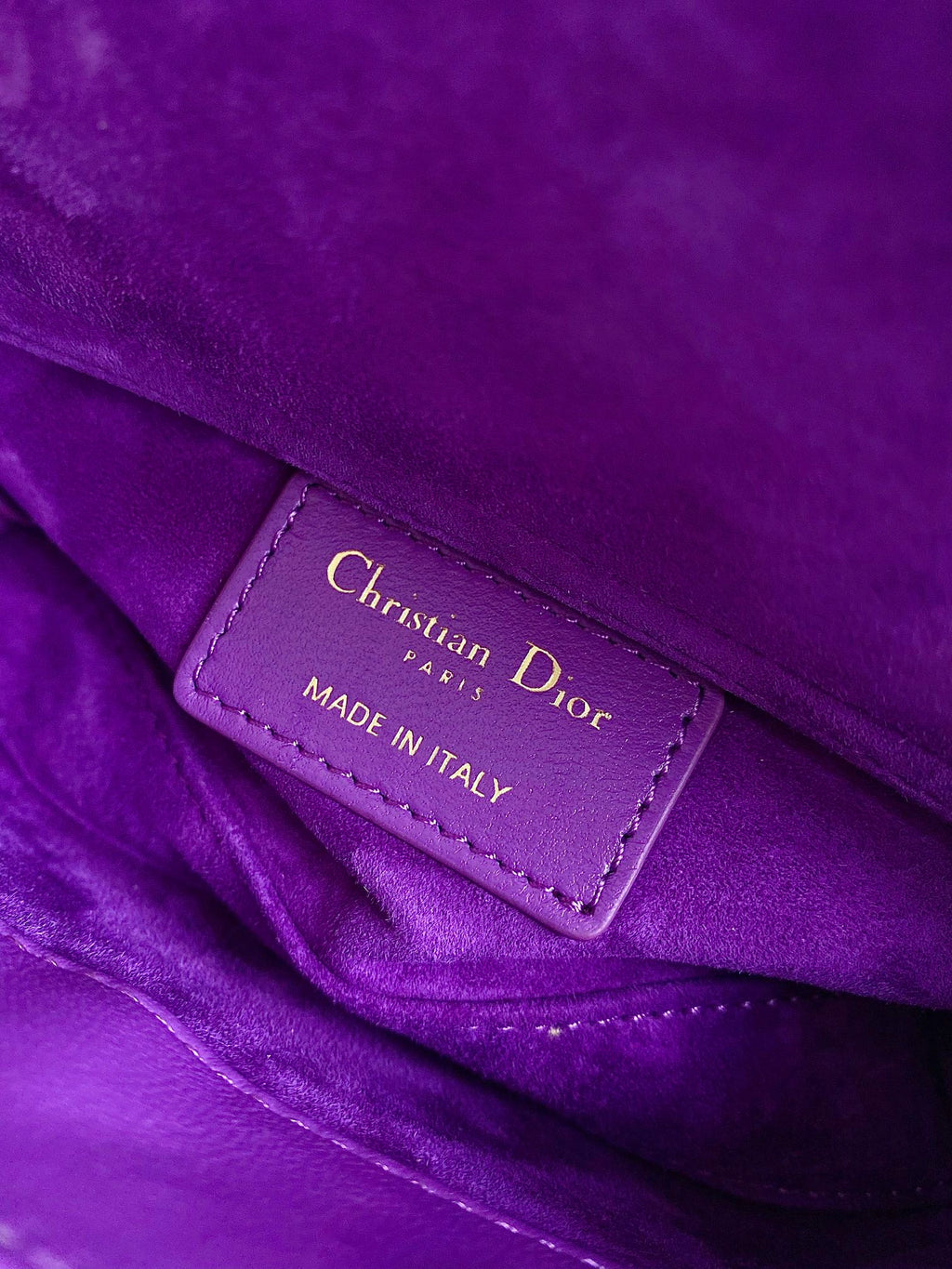 DIOR MINI D-JOY BAG 17 IN VIOLET PURPLE LAMBSKIN