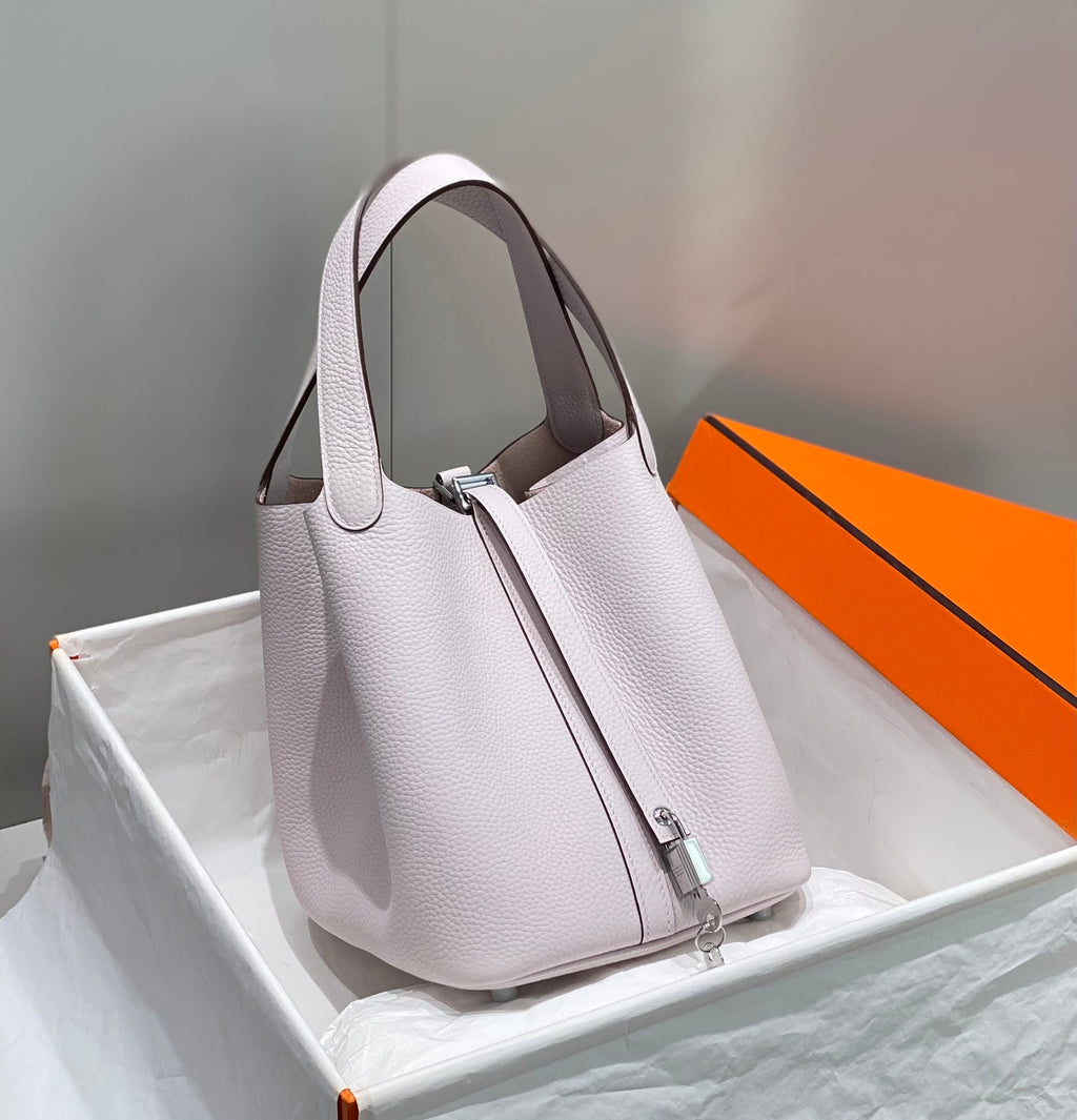 HERMES picotin lock 22 soft pink togo shw