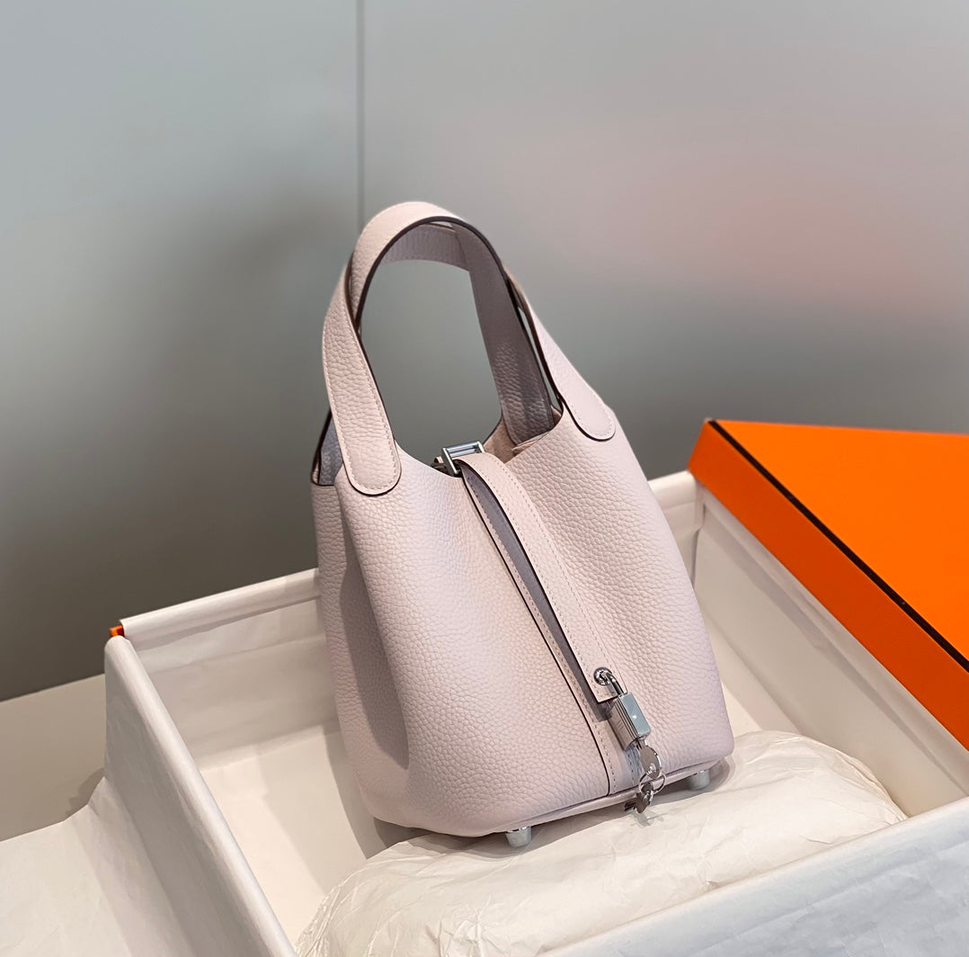 HERMES picotin lock 18 soft pink togo shw