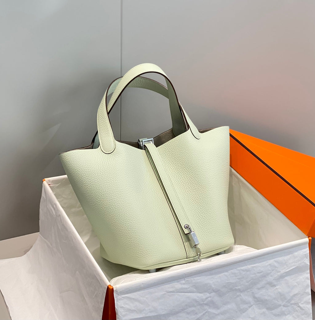 HERMES picotin lock 22 lime togo shw