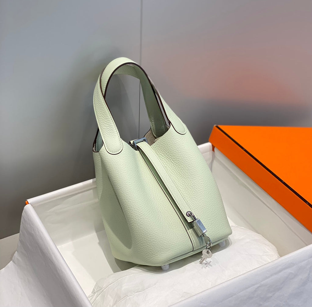 HERMES picotin lock 18 lime togo shw