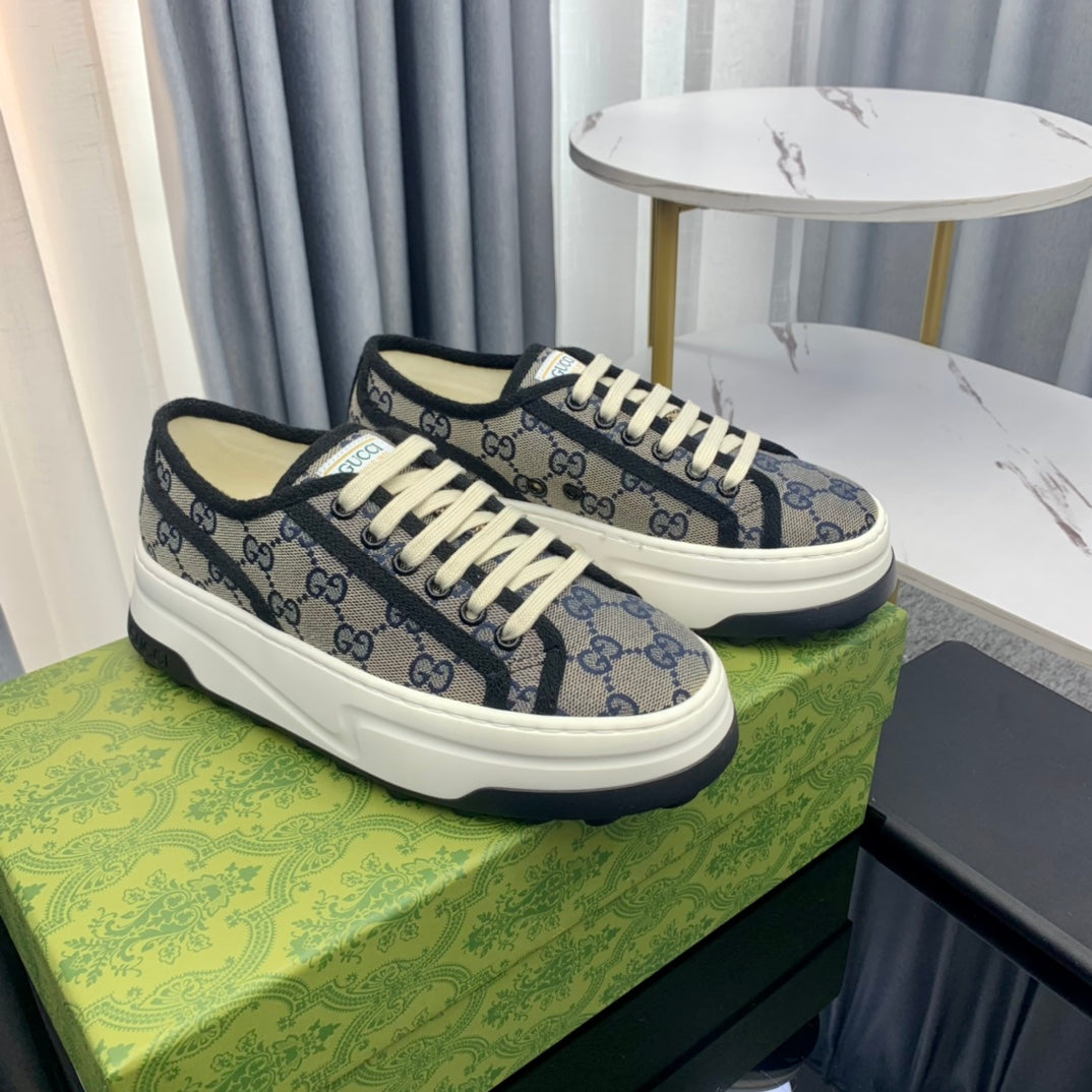 GUCCI SNEAKER FLATFORM LEAD CANVAS