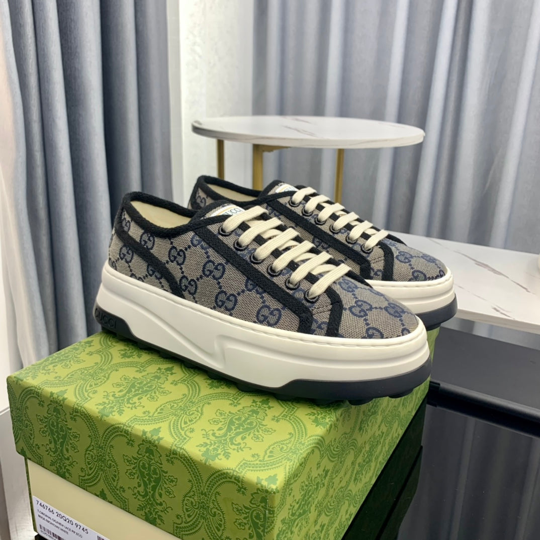 GUCCI SNEAKER FLATFORM LEAD CANVAS