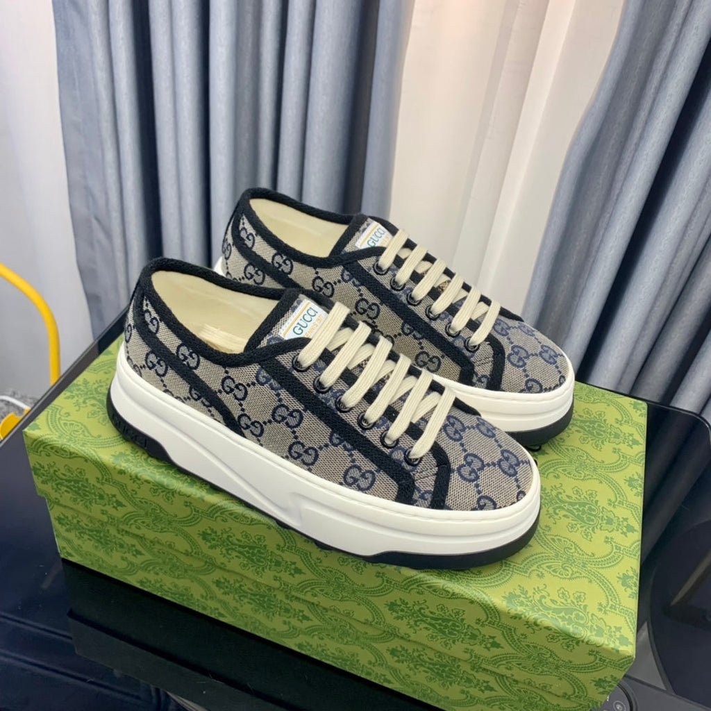 GUCCI SNEAKER FLATFORM LEAD CANVAS