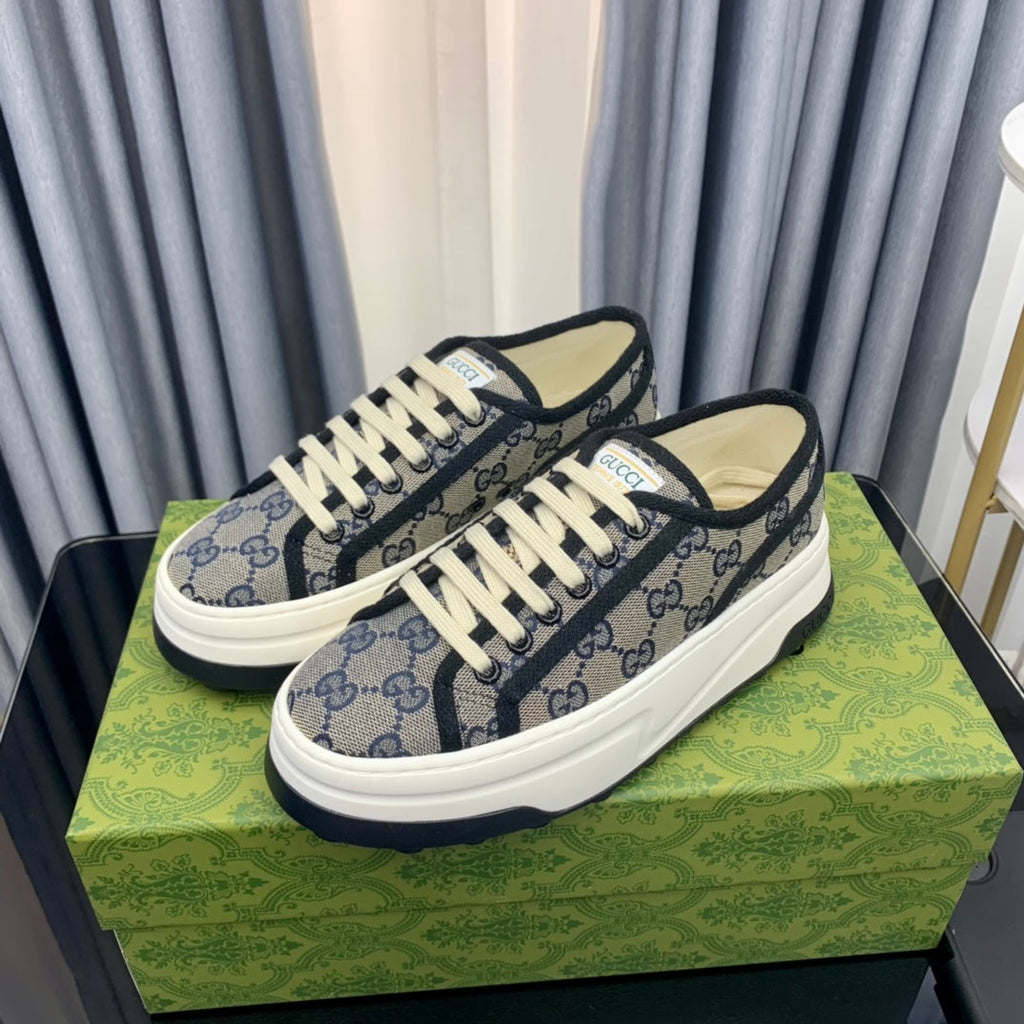 GUCCI SNEAKER FLATFORM LEAD CANVAS