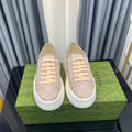 GUCCI SNEAKER FLATFORM PASTEL PINK CANVAS