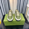 GUCCI SNEAKER FLATFORM OLIVE GREEN CANVAS