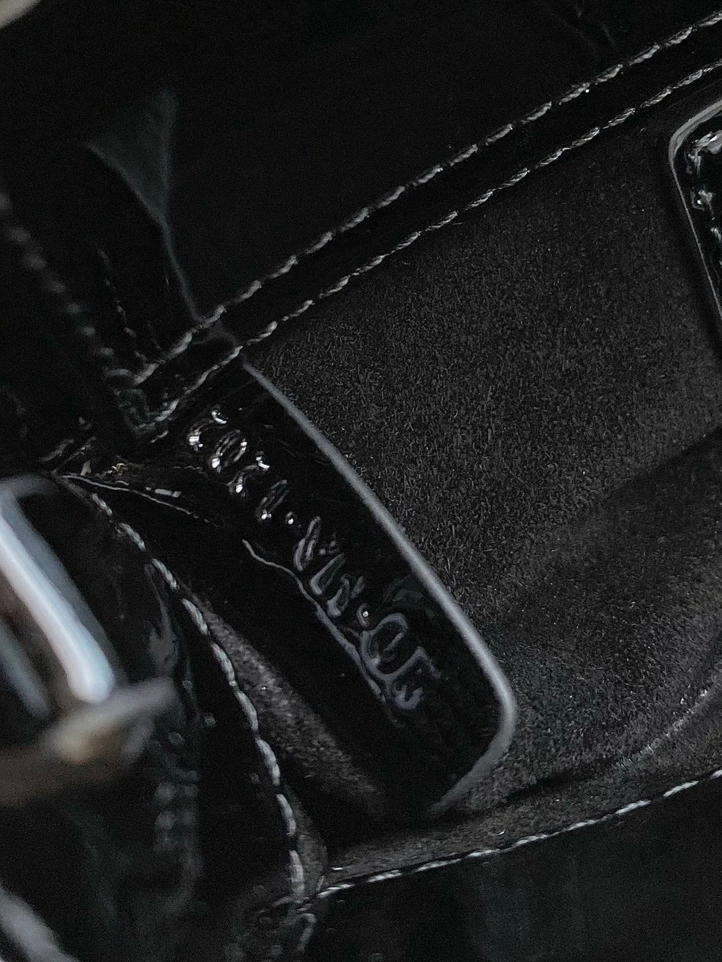 DIOR MINI D-JOY BAG 17 IN BLACK LAMBSKIN
