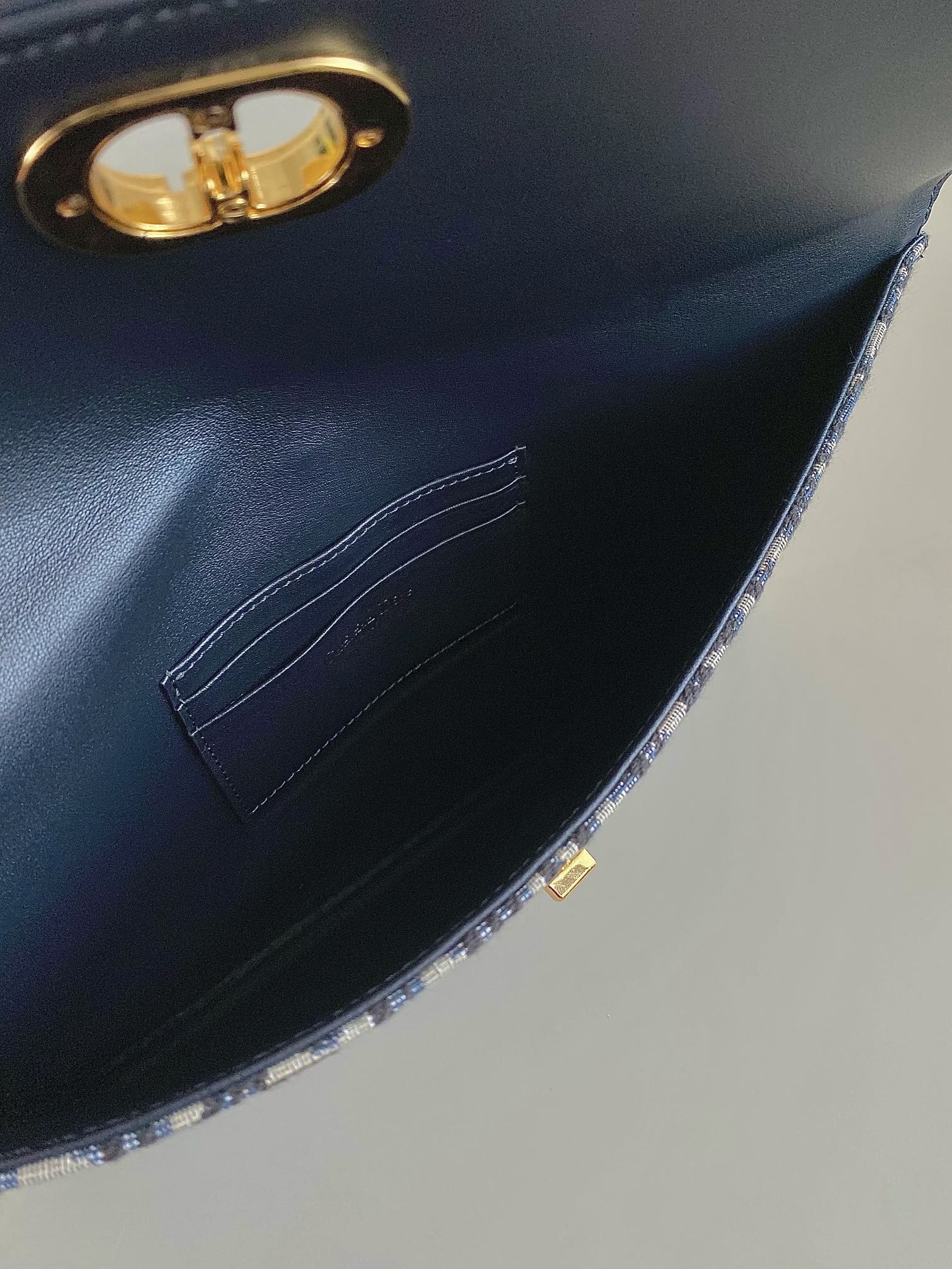 DIOR CD 30 CLUTCH BAG IN BLUE OBLIQUE JACQUARD