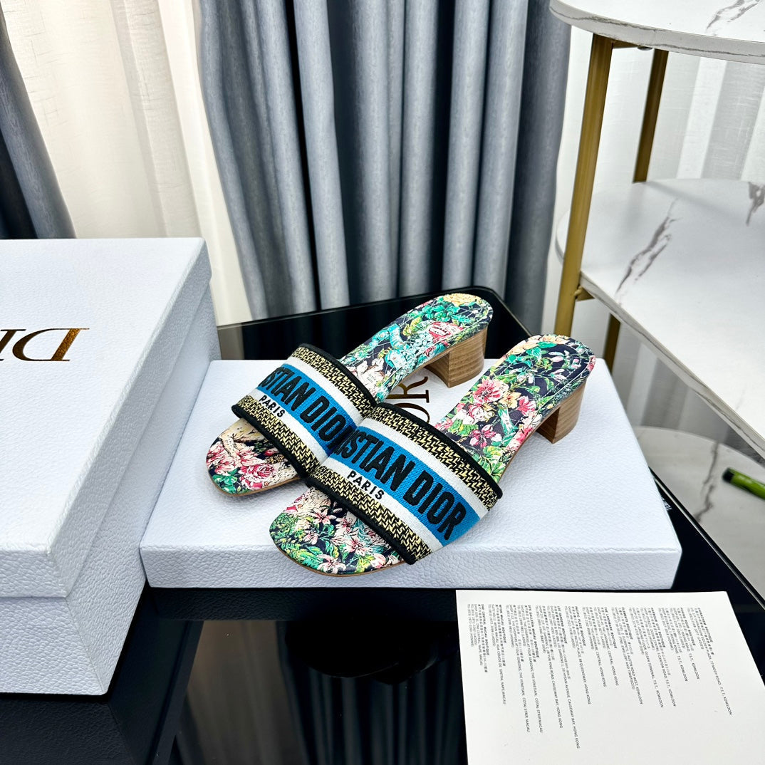 DIOR CD Mule Dway Heeled Slide 45mm Style 70