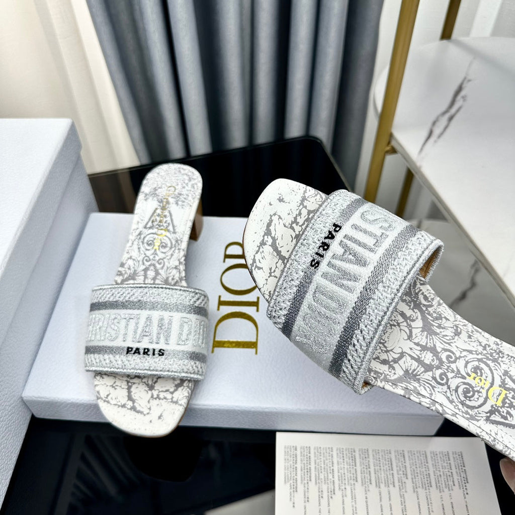 DIOR CD Mule Dway Heeled Slide 45mm Style 68