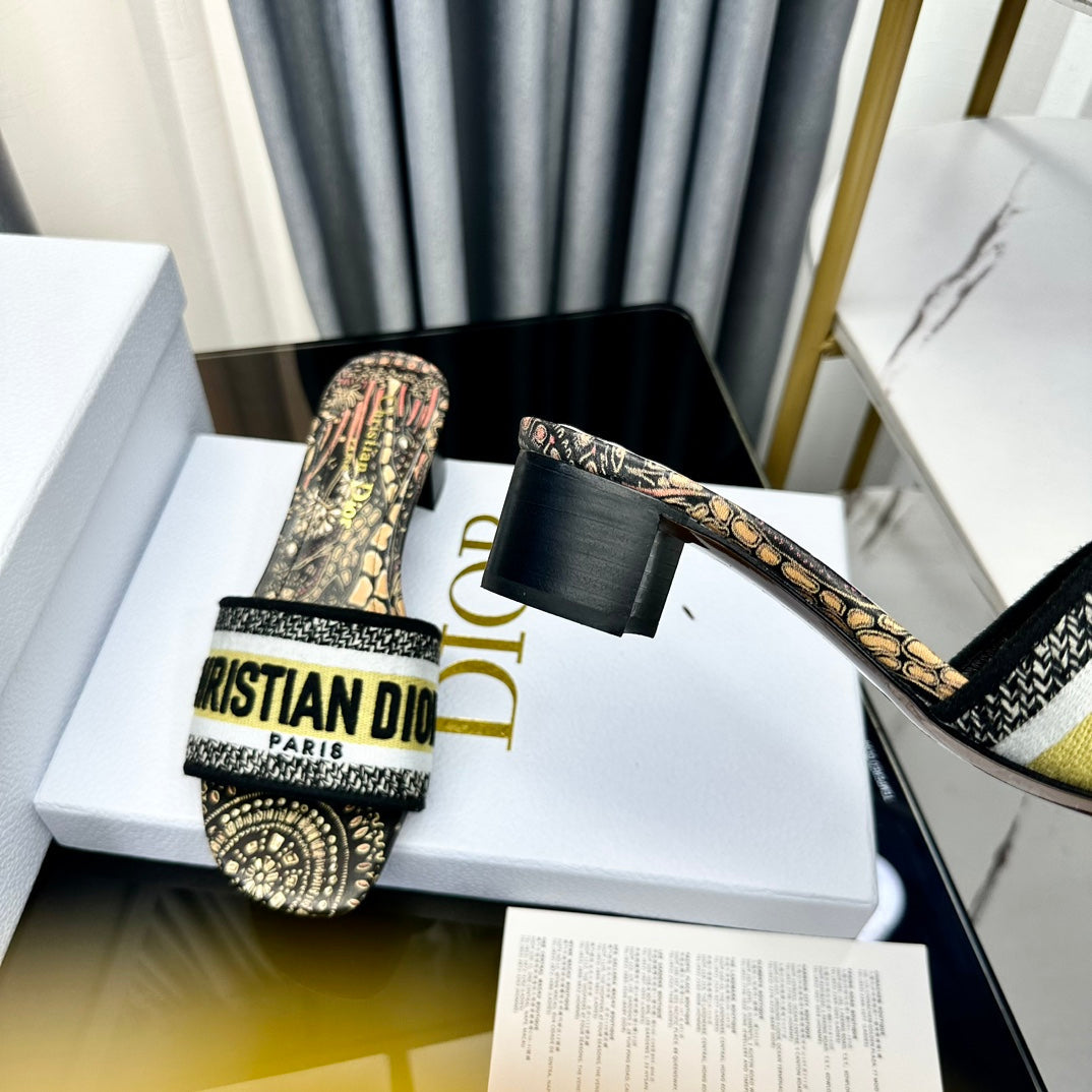 DIOR CD Mule Dway Heeled Slide 45mm Style 60