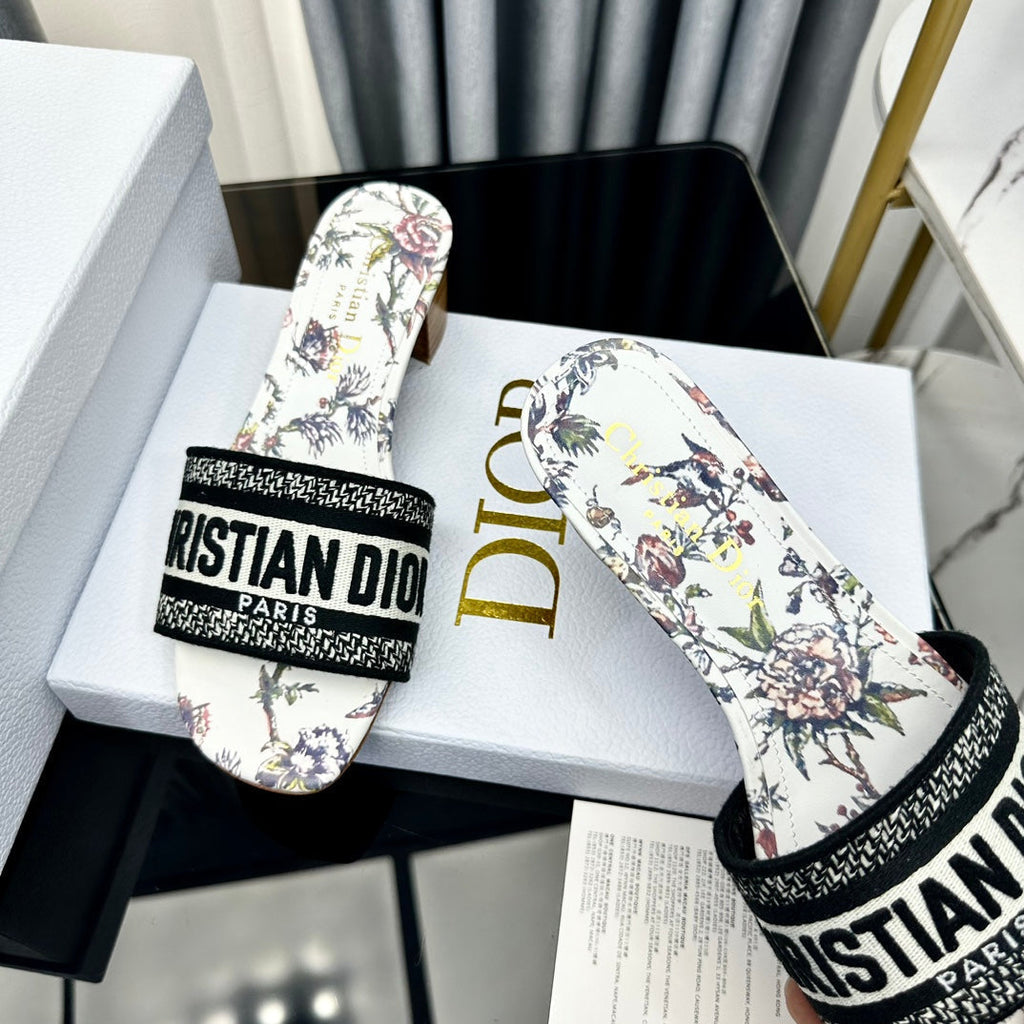 DIOR CD Mule Dway Heeled Slide 45mm Style 82
