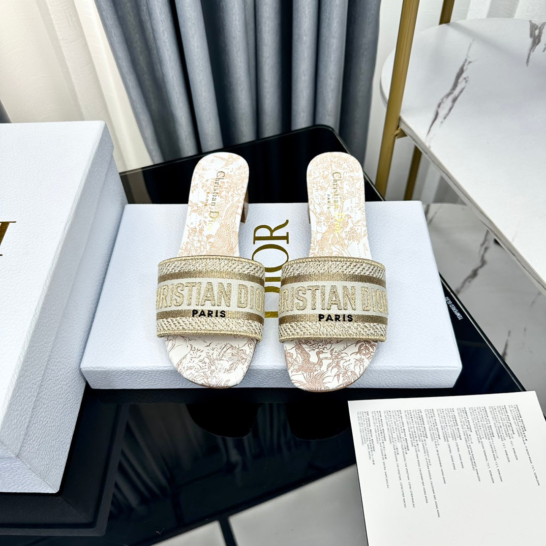 DIOR CD Mule Dway Heeled Slide 45mm Style 83