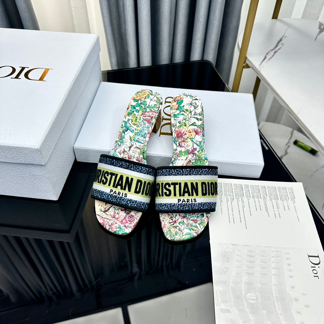 DIOR CD Mule Dway Heeled Slide 45mm Style 49