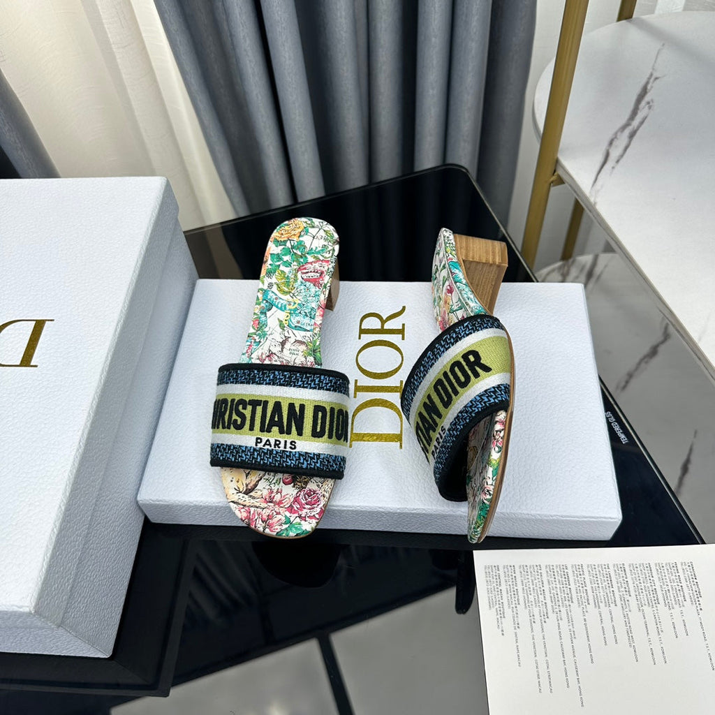 DIOR CD Mule Dway Heeled Slide 45mm Style 49