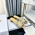 DIOR CD Mule Dway Heeled Slide 45mm Style 80
