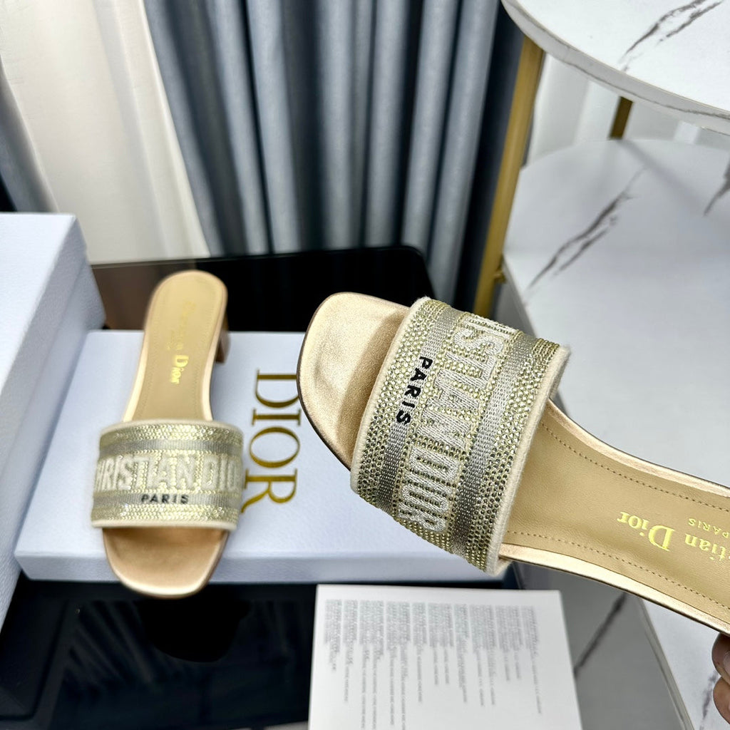 DIOR CD Mule Dway Heeled Slide 45mm Style 80