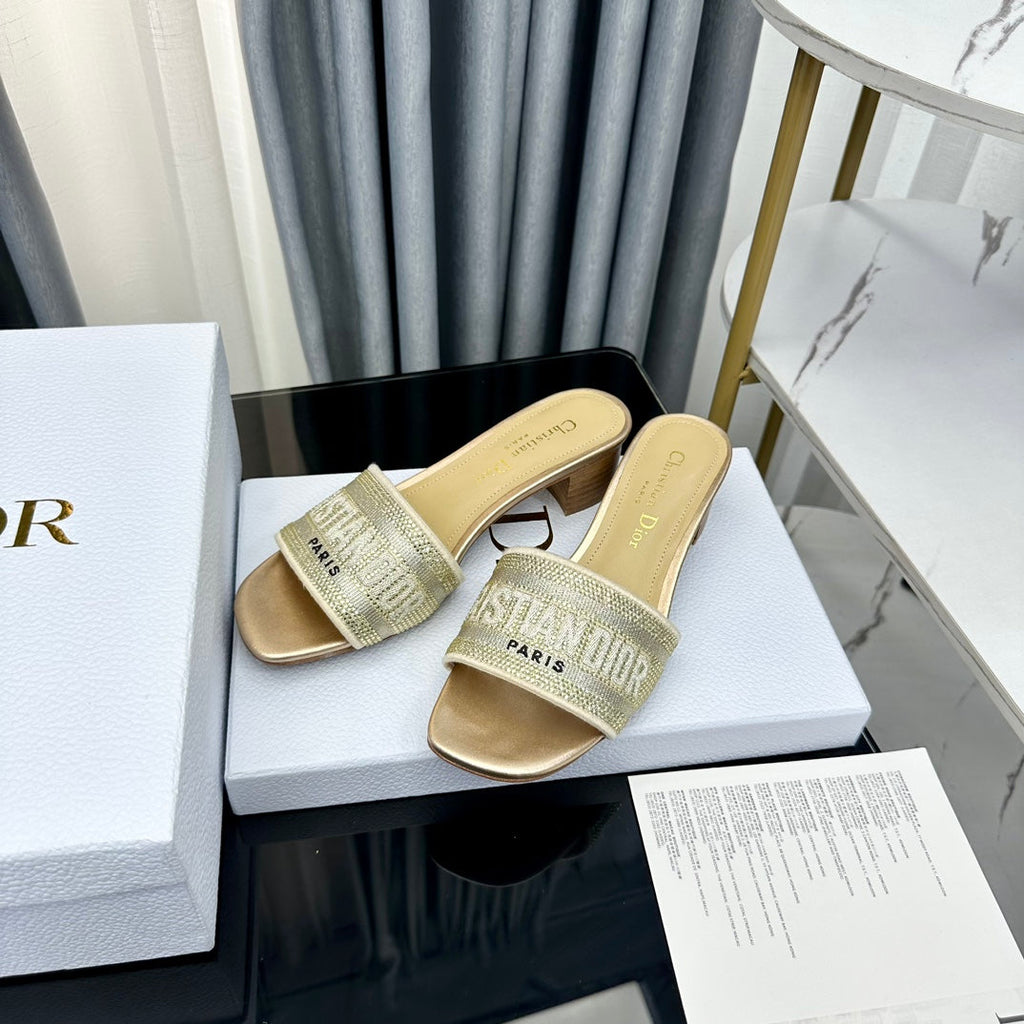 DIOR CD Mule Dway Heeled Slide 45mm Style 80