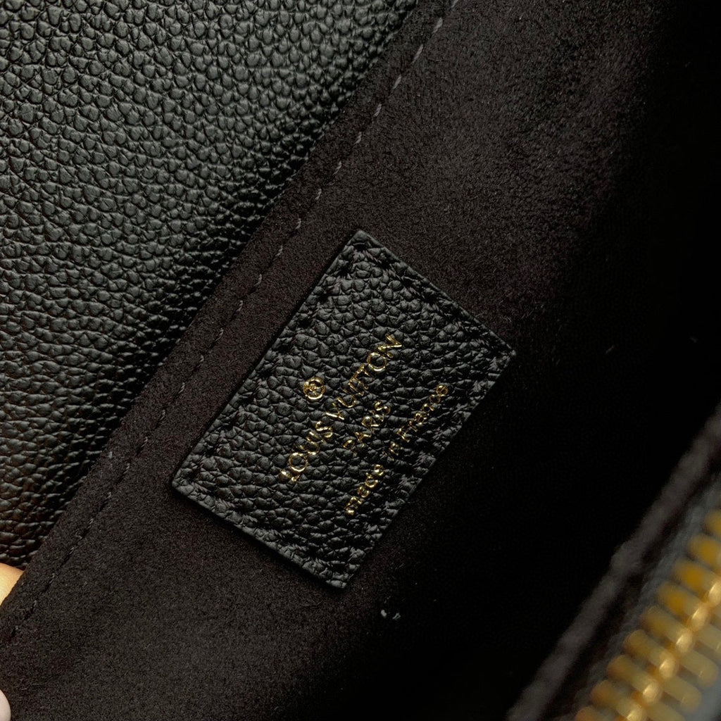 LOUIS VUITTON POCHETTE MÉTIS EAST WEST 21 IN GUN METAL EMBOSSED CALFSKIN GOLD HARDWARE