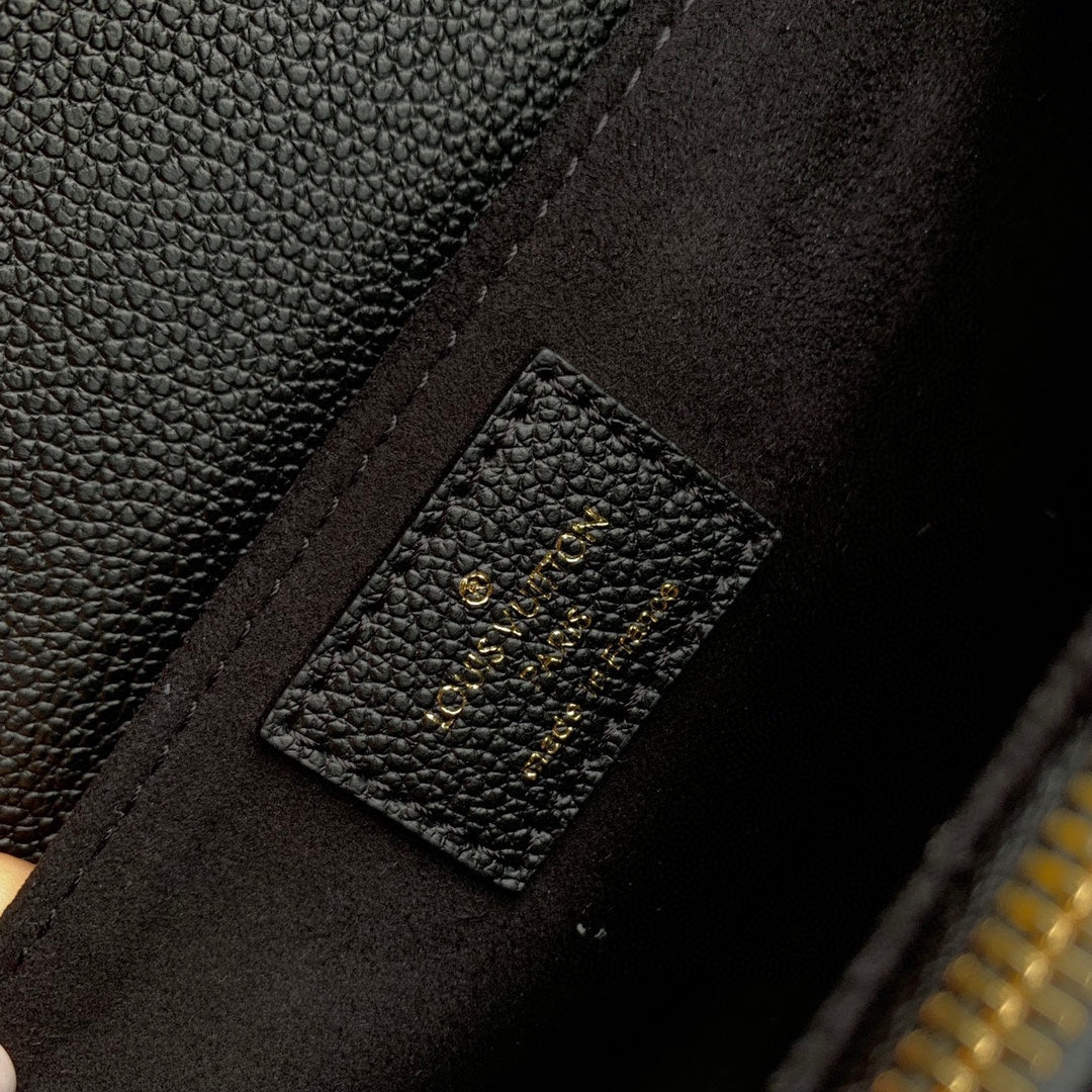 LOUIS VUITTON POCHETTE MÉTIS EAST WEST 21 IN GUN METAL EMBOSSED CALFSKIN GOLD HARDWARE