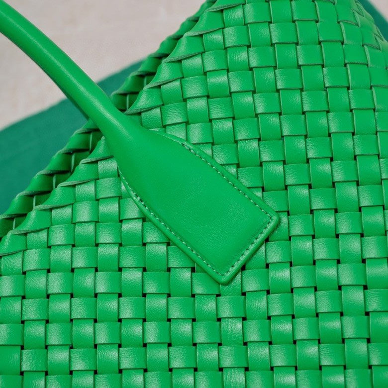 BOTTEGA VENETA Large Cabat 45cm Green Lambskin Ghw