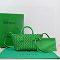 BOTTEGA VENETA Mini Cabat 20cm Dark Green Lambskin Ghw