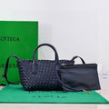BOTTEGA VENETA Mini Cabat 20cm Blue Lambskin Ghw