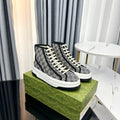 GUCCI HIGH TOP SNEAKER FLATFORM LEAD CANVAS