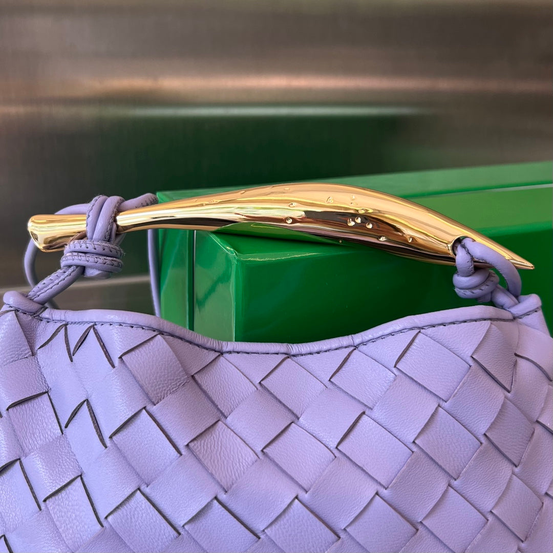 BOTTEGA VENETA SARDINE 20 WITH CHAIN IN ORCHID PURPLE LAMBSKIN