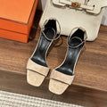 HERMES GLAM SANDAL 60 LIGHT BROWN SUEDE