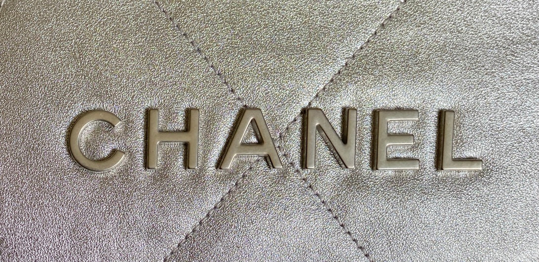 CHANEL HOBO MINI 20CM SILVER LAMBSKIN
