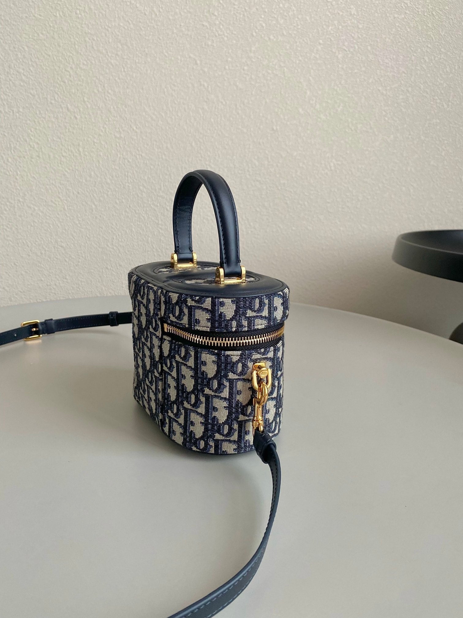 DIOR SIGNATURE VANITY 16 IN BLUE OBLIQUE JACQUARD
