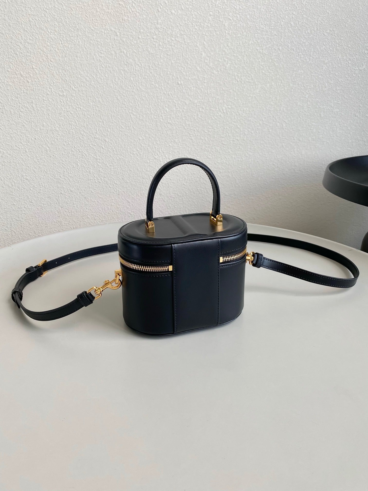 DIOR SIGNATURE VANITY 16 IN BLACK LAMBSKIN