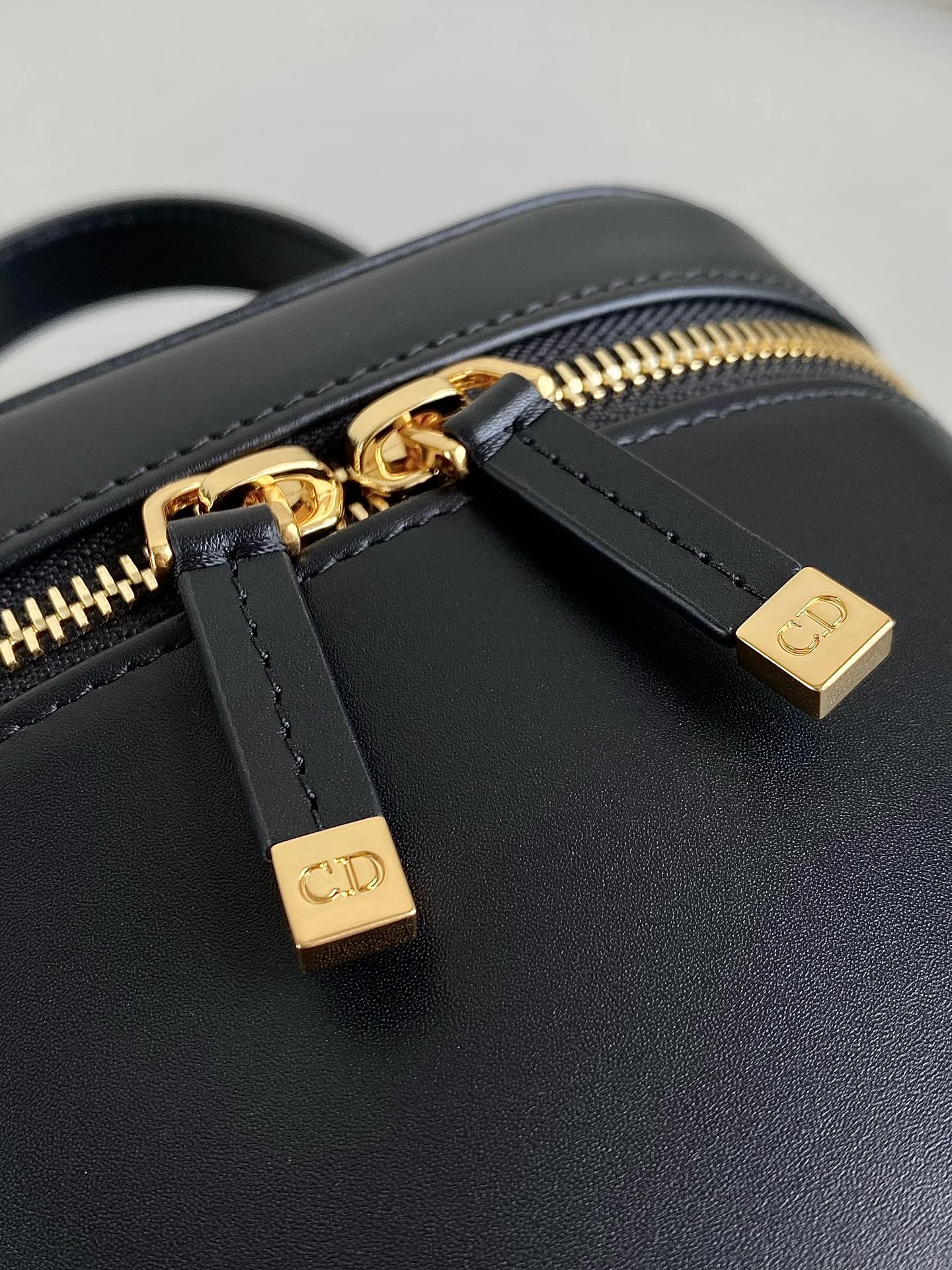 DIOR SIGNATURE VANITY 16 IN BLACK LAMBSKIN