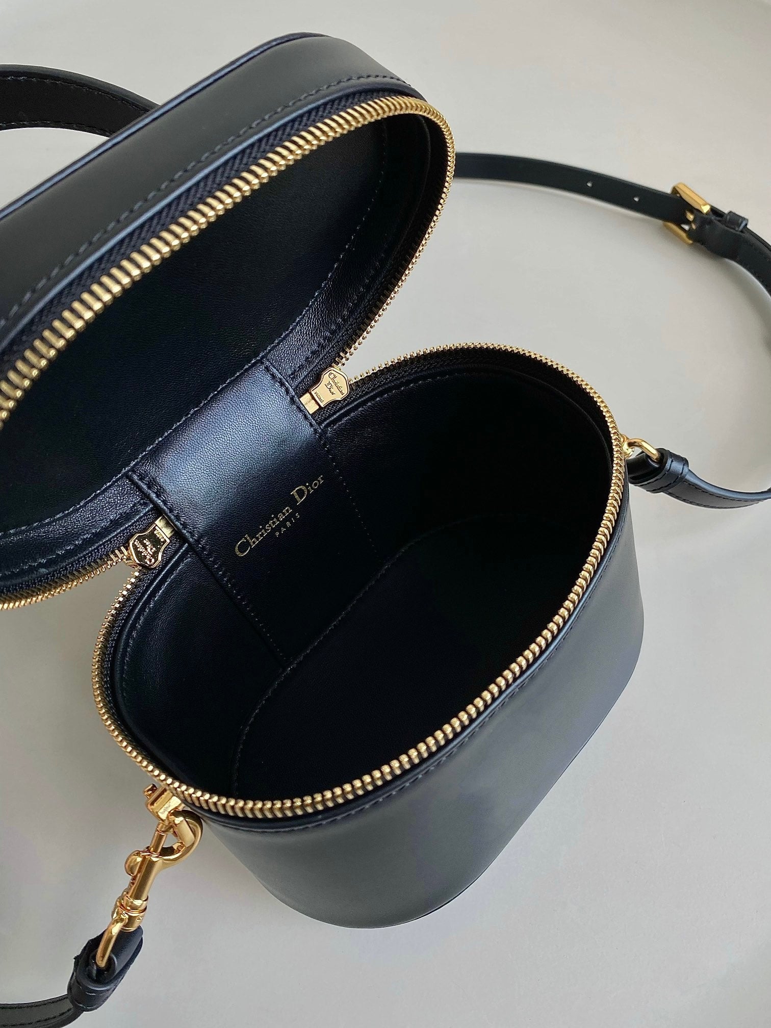 DIOR SIGNATURE VANITY 16 IN BLACK LAMBSKIN