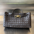 BOTTEGA VENETA SMALL ANDIAMO 29 IN DARK BROWN LAMBSKIN