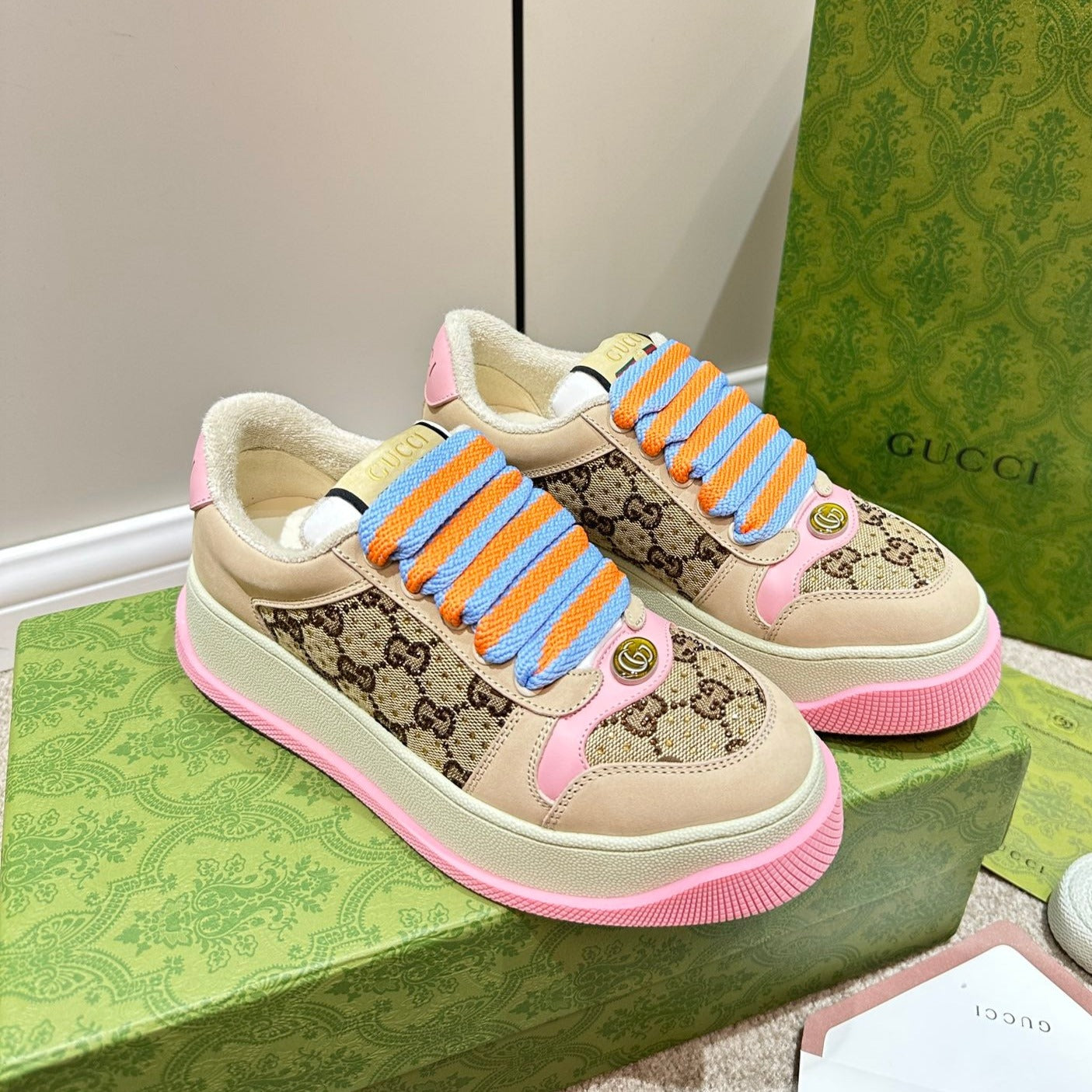 GUCCI Screener Sneaker Pink Fuscia