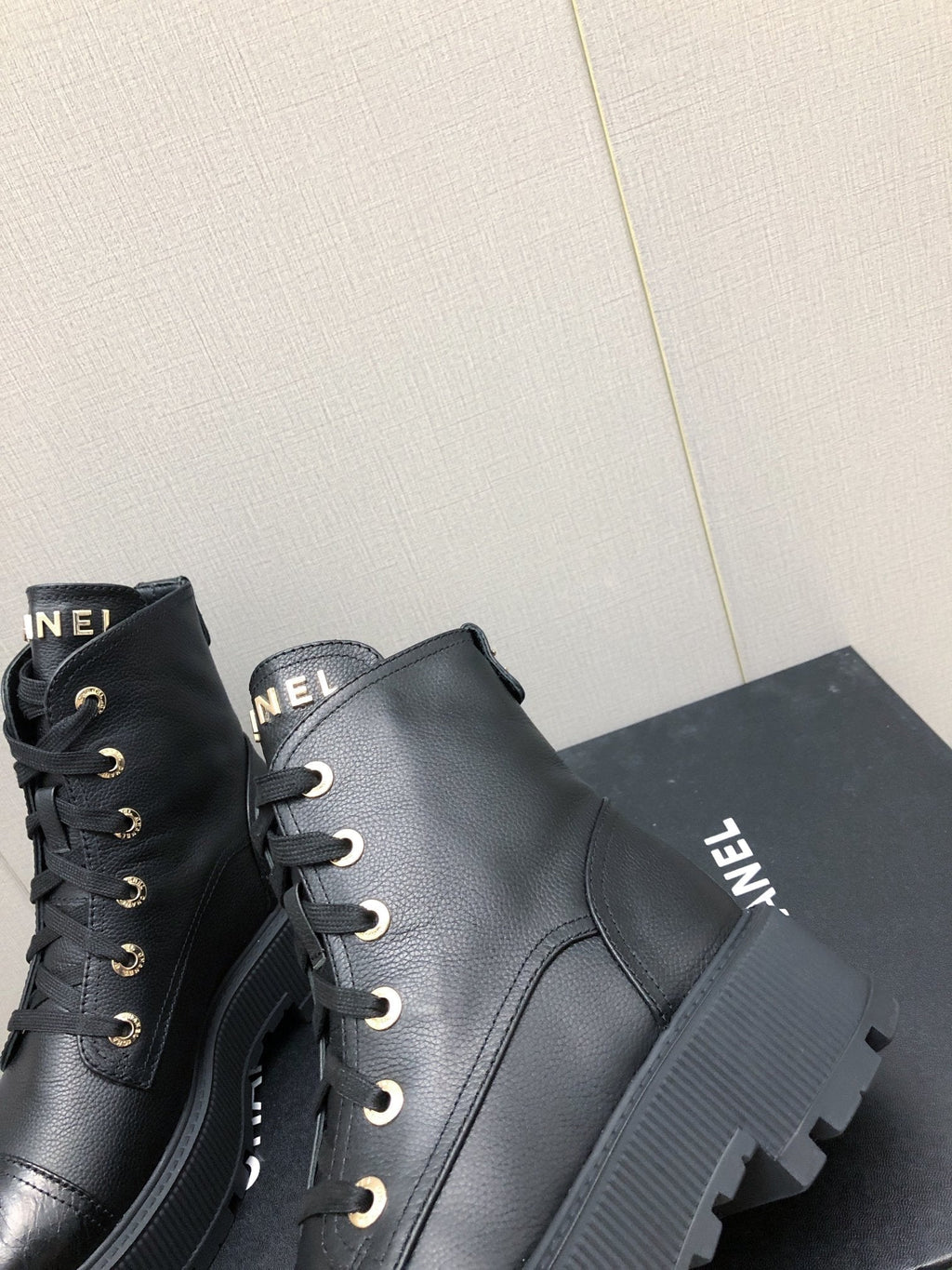 CHANEL MARTIN SHORT BOOTS BLACK LAMBSKIN