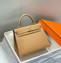 HERMES KELLY 28CM IN CHAI EPSOM CALFSKIN GOLD HARDWARE