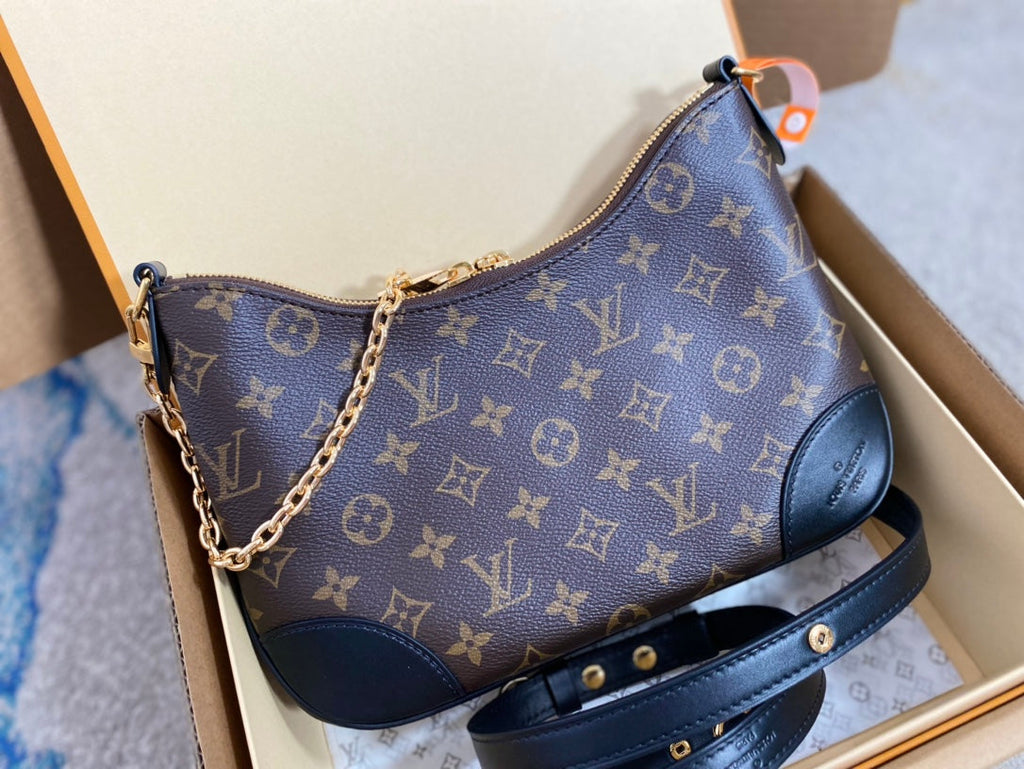 LOUIS VUITTON BOULOGNE 29 IN BROWN MONOGRAM CANVAS GOLD HARDWARE