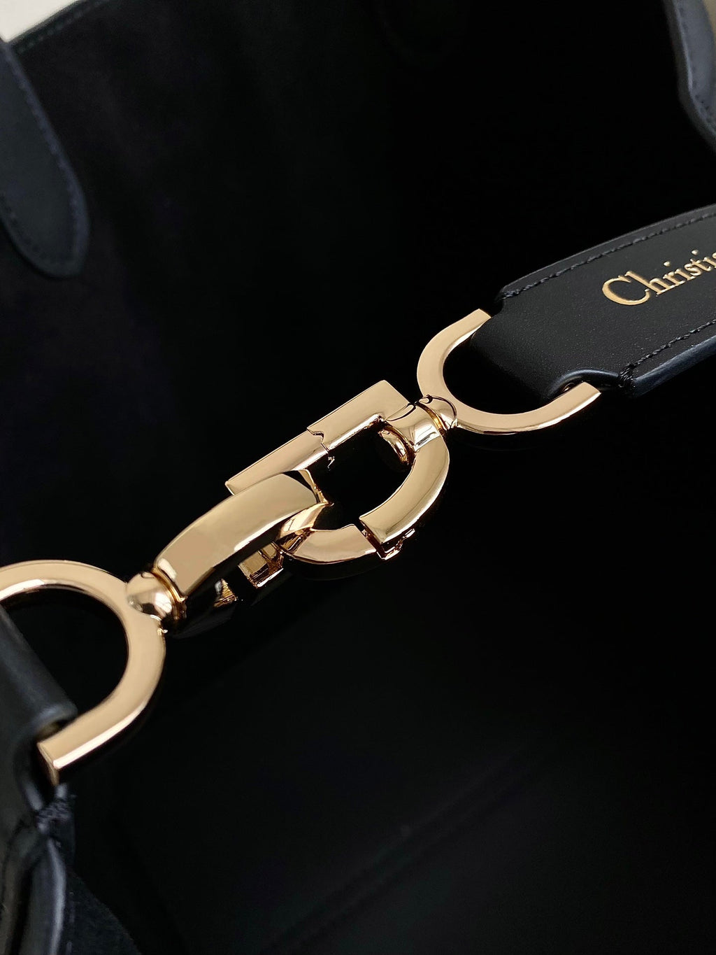 DIOR TOUJOURS 28 BAG IN BLACK LAMBSKIN