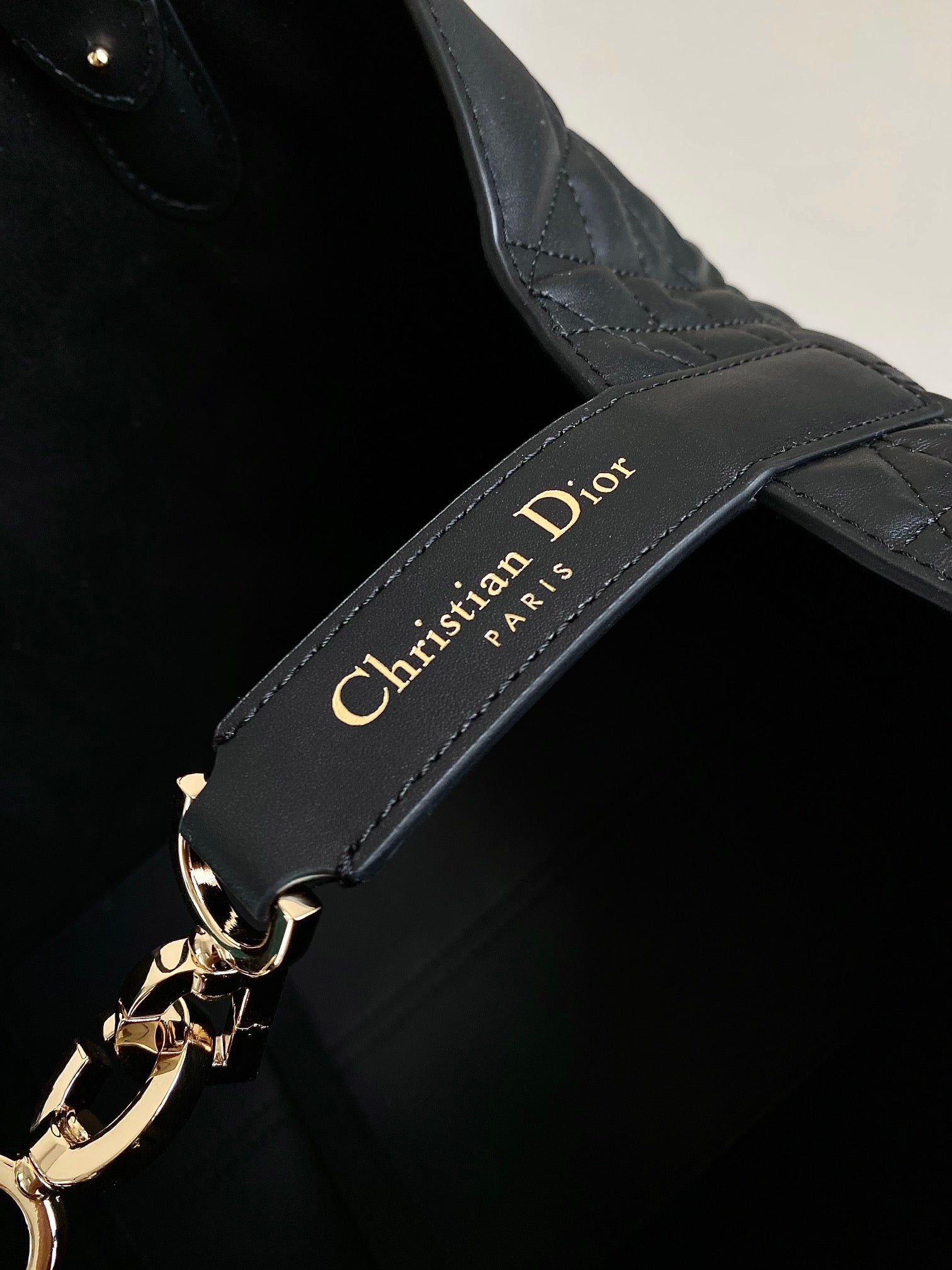 DIOR TOUJOURS 28 BAG IN BLACK LAMBSKIN