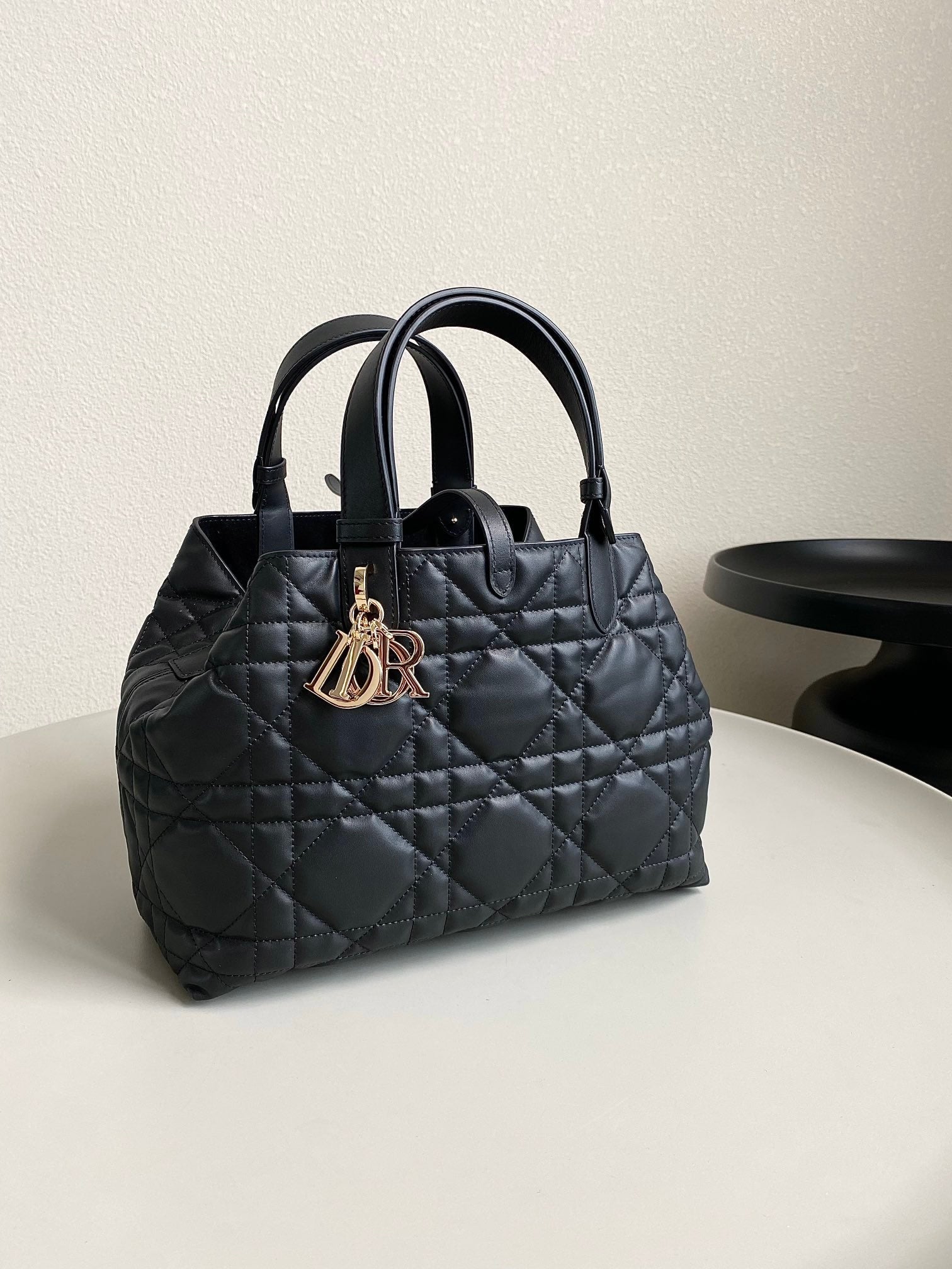 DIOR TOUJOURS 28 BAG IN BLACK LAMBSKIN