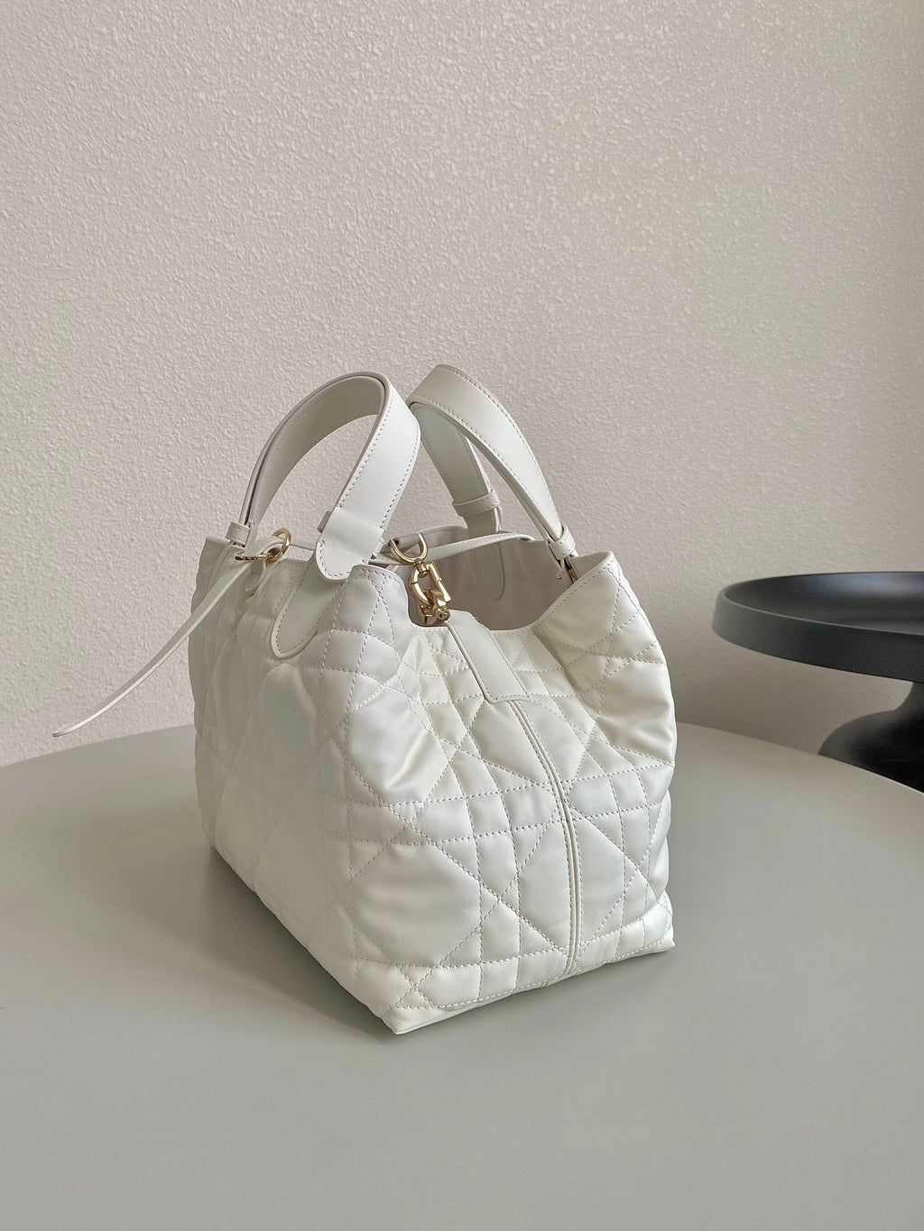 DIOR TOUJOURS 28 BAG IN MILK WHITE LAMBSKIN