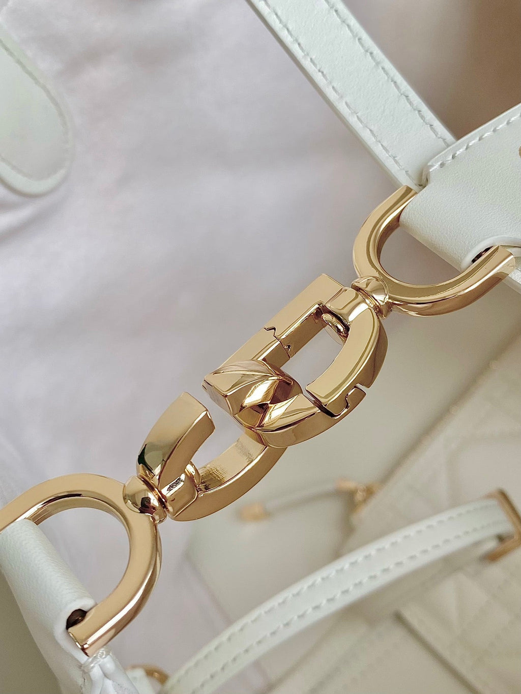DIOR TOUJOURS 28 BAG IN MILK WHITE LAMBSKIN